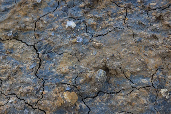 The erosion of water on the rocks, textures and patterns generated on the stones of the beach Ibiza island.