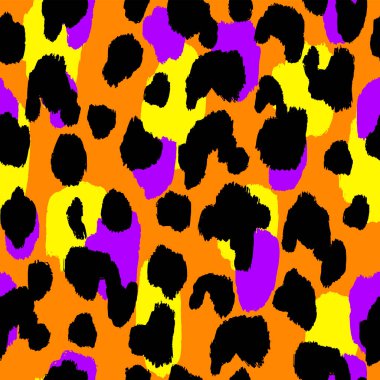 Parlak leopar derisi pürüzsüz desen. Moda vektör arkaplanı. t-kısa, grafik tasarımı, duvar kağıdı, ambalaj kağıdı için kullanılabilir.