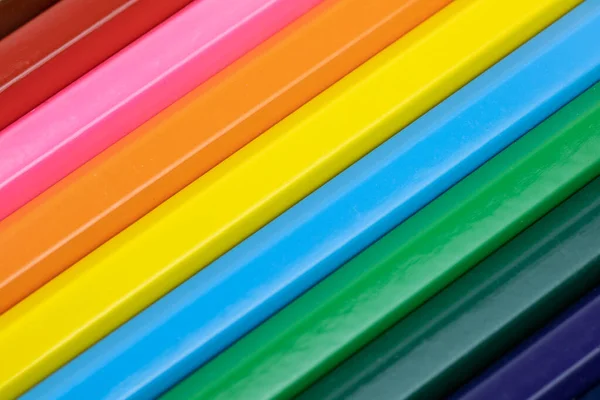 Renkli Kalemlerle Arka Plan Üst Görünüm Gökkuşağı Renk Arkaplanı Lgbt — Stok fotoğraf