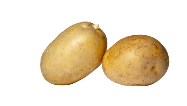 Kartoffelhaufen Isoliert Auf Weißem Hintergrund — Stockfoto