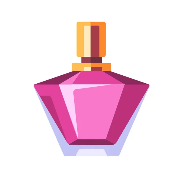 Płaska Chic Różowa Ikona Butelki Perfum — Wektor stockowy