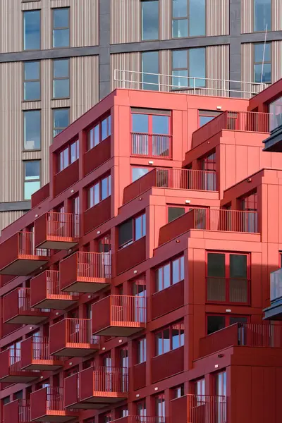 Σύγχρονο Κτίριο Κατοικιών Στο Άμστερνταμ — Φωτογραφία Αρχείου