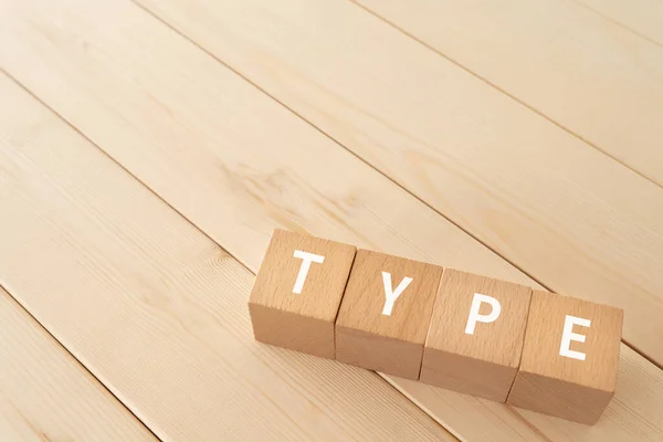 Wooden Blocks Type Text Concept — Stock Photo, Image