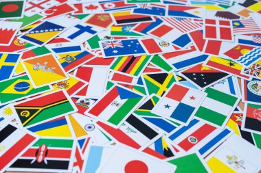 International world flags for background