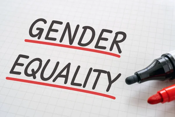 White Paper Written Gender Equality Markers — Stockfoto