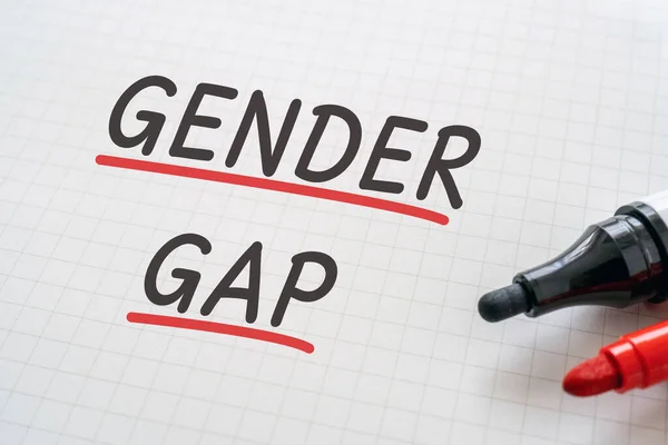 White Paper Written Gender Gap Markers — Stockfoto