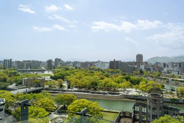 Hiroshima city view from the top of the building. clipart