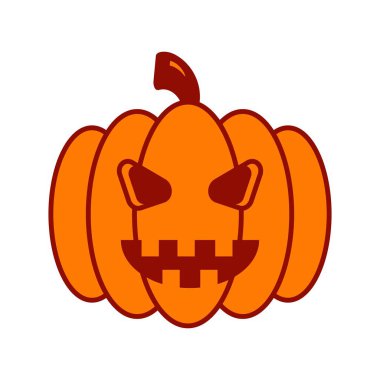 Sonbahar temalı Cadılar Bayramı Balkabağı çizgi filmi vektör çizimi