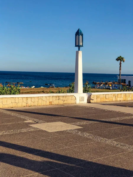 Evening view of the sea from the scenic corniche overlook