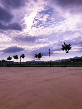 Majestic sunset vista grand display of radiant beauty