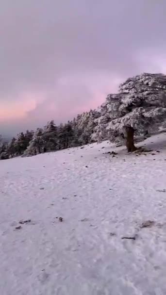 Nagranie Przedstawia Wspaniały Widok Góry Jbel Tizirane Bab Berred Chefchaouen — Wideo stockowe