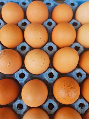 Turuncu yumurtalardan oluşan canlı ve görsel olarak inanılmaz bir düzenleme, dikkatlice düzenlenmiş güzel bir desen. Pürüzsüz yüzeyleri ışık saçarak gölgeler ve önemli anıtlar yarattı..