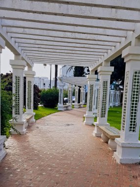 Büyüleyici Tetouan, Fas 'ın yeşil kiremitlerle süslenmiş sütunları olan güzel şehirlerinden biri. Kültürel ve sanatsal mirasın büyüleyici bir bütünleşmesi.