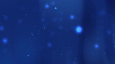 Çeşitli tasarım projeleri, sunumlar, sosyal medya paylaşımları, web sitesi afişleri ve dijital sanat afişleri için beyaz bokeh vurguları ile bulanık mavi arkaplan.