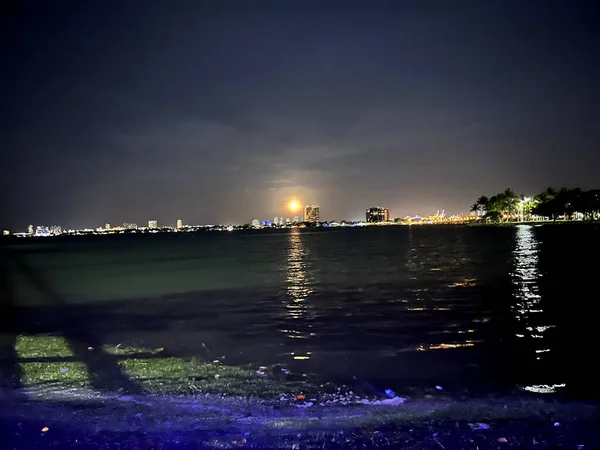 Krásný Noční Pohled Město — Stock fotografie