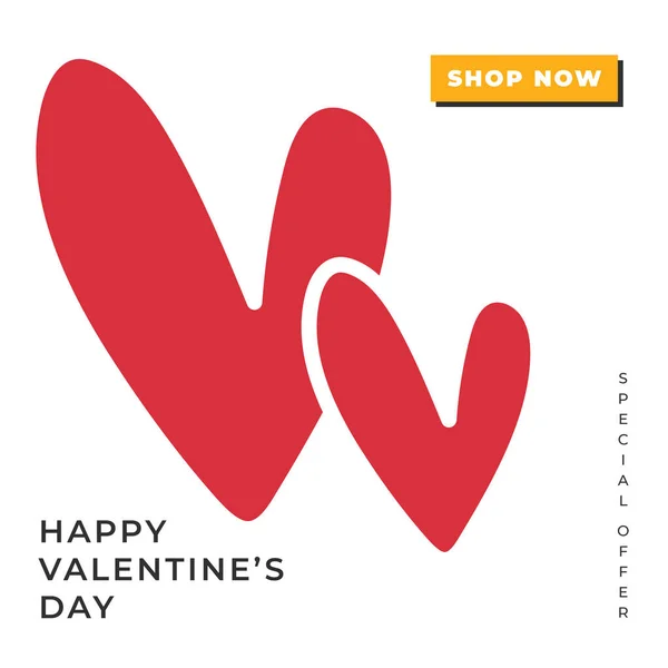 Ventas Carteles Del Día San Valentín Anunciando Producto Puede Editar — Archivo Imágenes Vectoriales