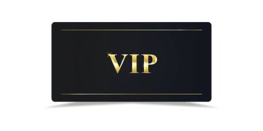 Vip premium kart lüks şablon tasarım Vector siyah pankart altın VIP metin, lüks gft kart Vector illüstrasyon, Vip ve siyah arkaplan.