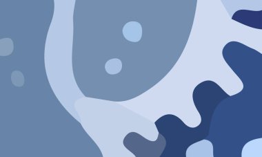 Kopya alanı olan estetik mavi soyut arkaplan. Poster ve afişe uygun