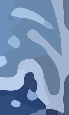 Kopya alanı olan estetik mavi soyut arkaplan. Poster ve afişe uygun