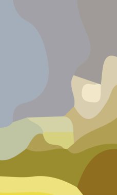 Kopya alanı olan estetik sarı soyut arkaplan. Poster ve afişe uygun