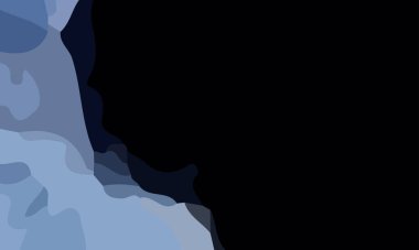 Kopya alanı olan estetik mavi soyut arkaplan. Poster ve afişe uygun