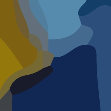 Kopya alanı olan estetik mavi soyut arkaplan. Poster ve afişe uygun