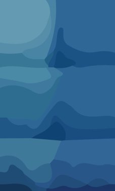 Kopya alanı olan estetik mavi soyut arkaplan. Poster ve afişe uygun