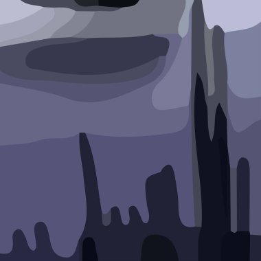 Şekiller ve mor renklerin kombinasyonuyla estetik sanat. Arkaplan ve poster için uygun