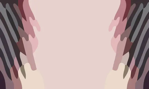 Şekiller ve kırmızı renklerin kombinasyonuyla estetik sanat. Arkaplan ve poster için uygun