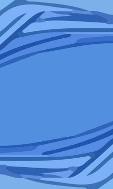 Şekiller ve mavi renklerin kombinasyonuyla estetik sanat. Arkaplan ve poster için uygun