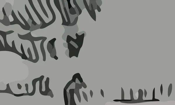 Benzersiz şekiller ve gri renklerin kombinasyonuyla estetik soyut kompozisyonu