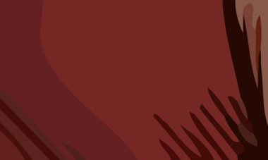 Şekiller ve kırmızı renklerin eşsiz kombinasyonuyla estetik soyut kompozisyon