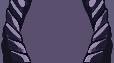 Benzersiz şekiller ve kahverengi renklerin kombinasyonuyla estetik soyut kompozisyonu