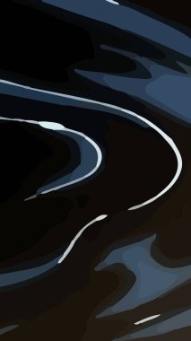 Soyut su, koyu renk nüanslarıyla sıçrıyor.