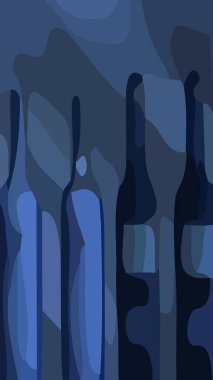 Sıvı tasarım ve deniz mavisi kombinasyonlu basit bir içecek şişesi.