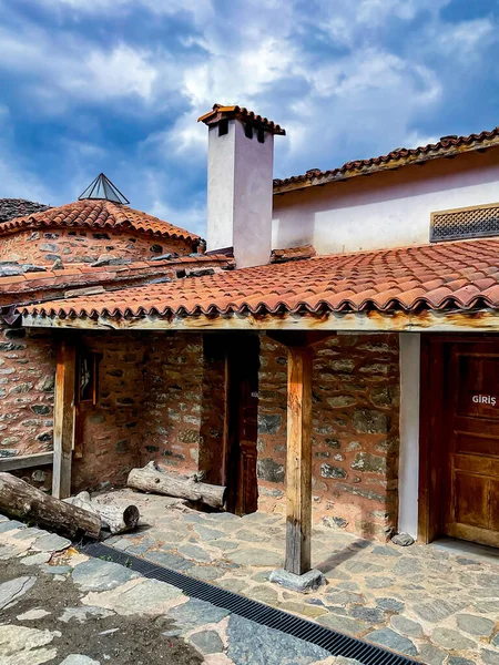 stock image Cumalikizik village is a 700 years old Ottoman village in Turkey. Old Ottoman village in Bursa city, Turkey. Narrow street with old Ottoman houses