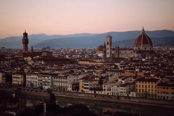 Toller Blick Auf Die Wunderschöne Stadt Florenz Landschaft Reisen Urlaub — Stockfoto