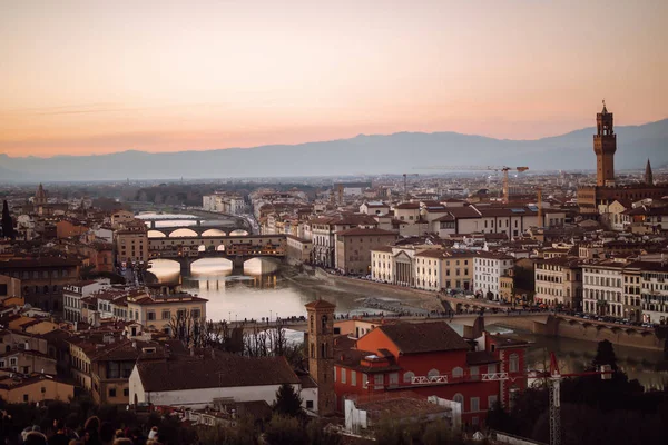 Toller Blick Auf Die Wunderschöne Stadt Florenz Landschaft Reisen Urlaub — Stockfoto
