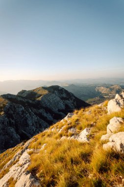 Vahşi dağlar manzara manzarası. Avrupa. Doğa konsepti. Karadağ. Durmitor