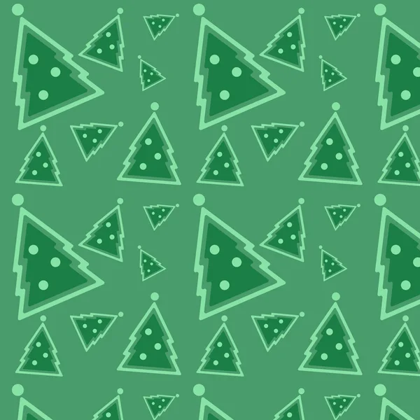 Новогодняя Елка Зеленая Безморская Узор Дизайн Поверхности Ткани Текстиля Обоев — стоковый вектор