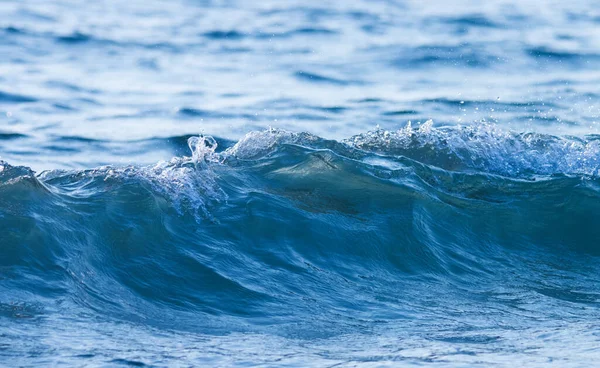 Blauer Ozean Welle Nahaufnahme Meereswelle Strand Stockfoto