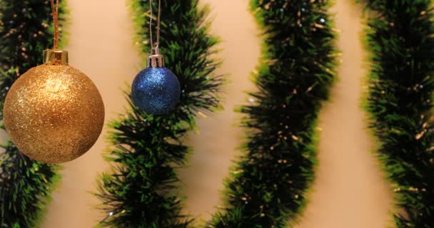 Addobbi Dell Albero Natale Palle Natale Oscillanti Decorazioni Natalizie Ornamenti — Video Stock