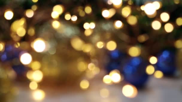 Різдвяний Абстрактний Фон Боке Запалює Новорічна Святкова Концепція — стокове відео