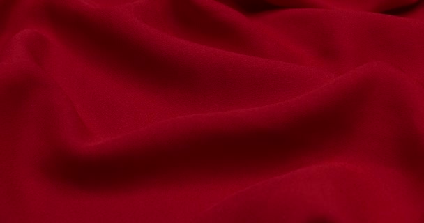 Fundo Tecido Vermelho Ondas Pano Vermelho Textura Fundo Tecido Vermelho — Vídeo de Stock