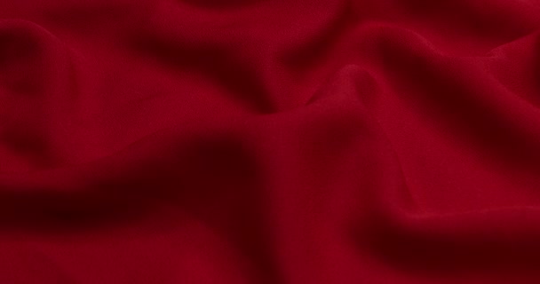Rode Stof Achtergrond Rode Doek Golven Achtergrond Textuur Rood Weefsel — Stockvideo