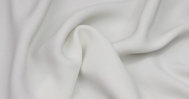White Fabric Background White Cloth Waves Background Texture White Fabric — Video Stock