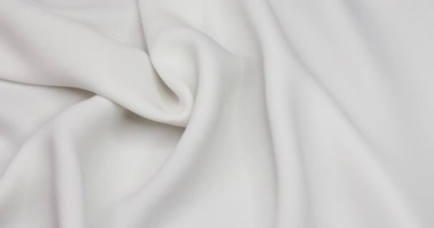 White Fabric Background White Cloth Waves Background Texture White Fabric — Vídeo de Stock
