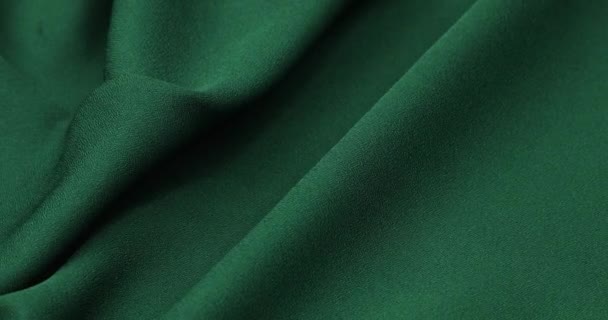 Fundo Tecido Verde Verde Pano Ondas Fundo Textura Tecido Verde — Vídeo de Stock