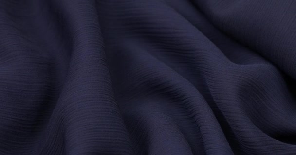 Blue Fabric Background Blue Cloth Waves Background Texture Blue Fabric — Αρχείο Βίντεο