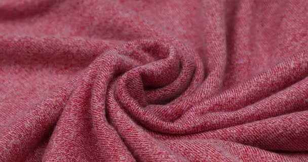 Pink Fabric Background Pink Cloth Waves Background Texture Pink Fabric — Vídeo de Stock